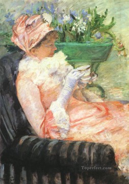 La taza de té madres hijos Mary Cassatt Pinturas al óleo